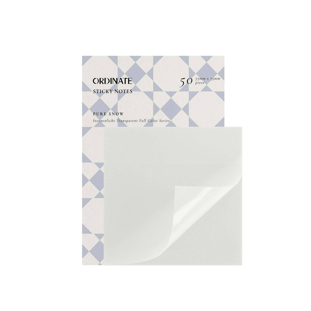 Läpinäkyvät muistilaput – Pure Snow