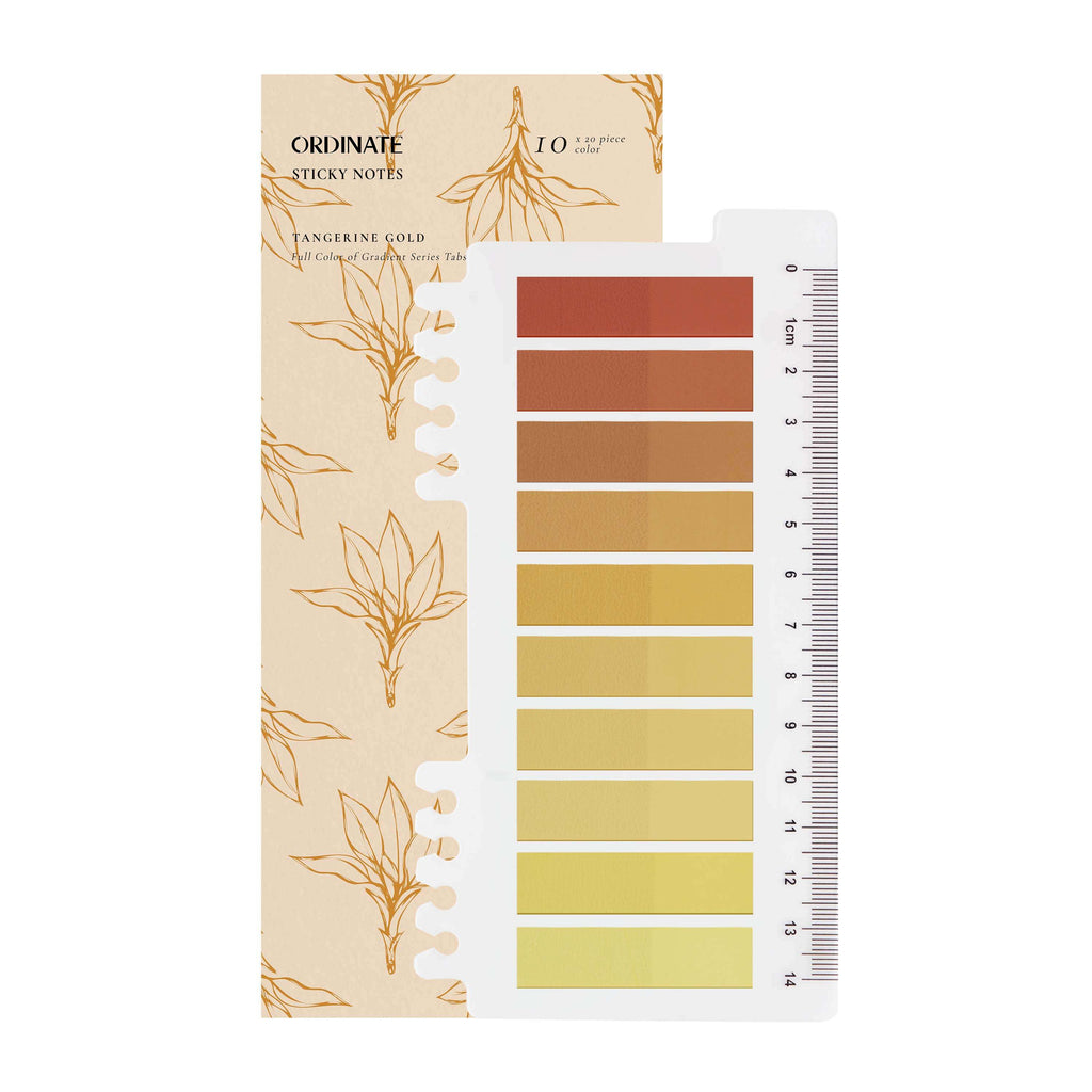 Muistilappusetti / sivumerkit – Tangerine Gold