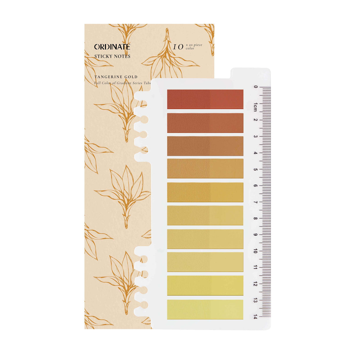 Muistilappusetti / sivumerkit – Tangerine Gold