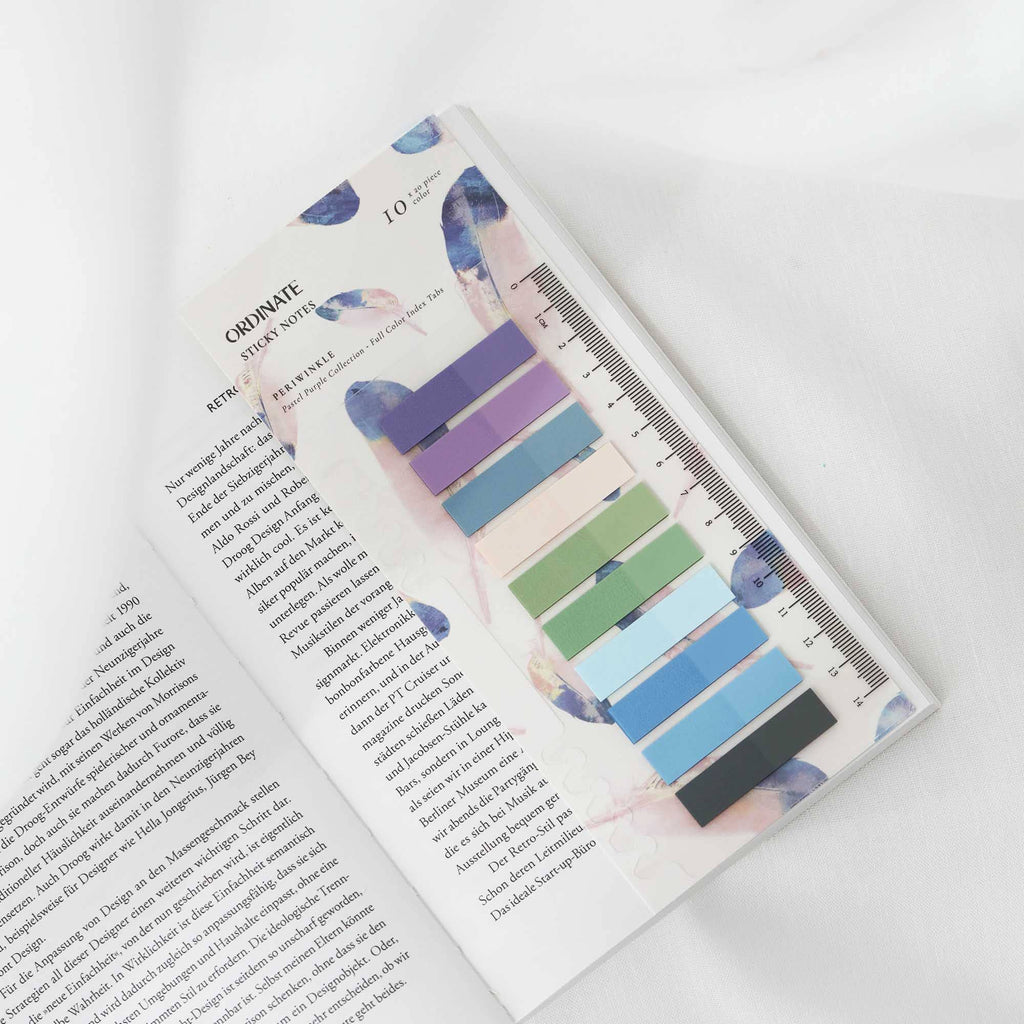 Muistilappusetti / sivumerkit – Periwinkle