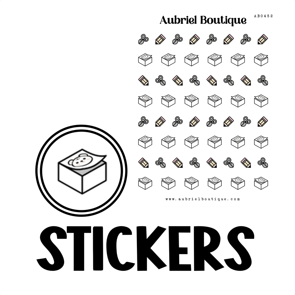Stationery -kalenteritarra-arkki