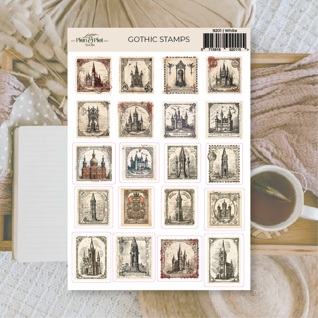 Gothic stamps -vinyylitarra-arkki