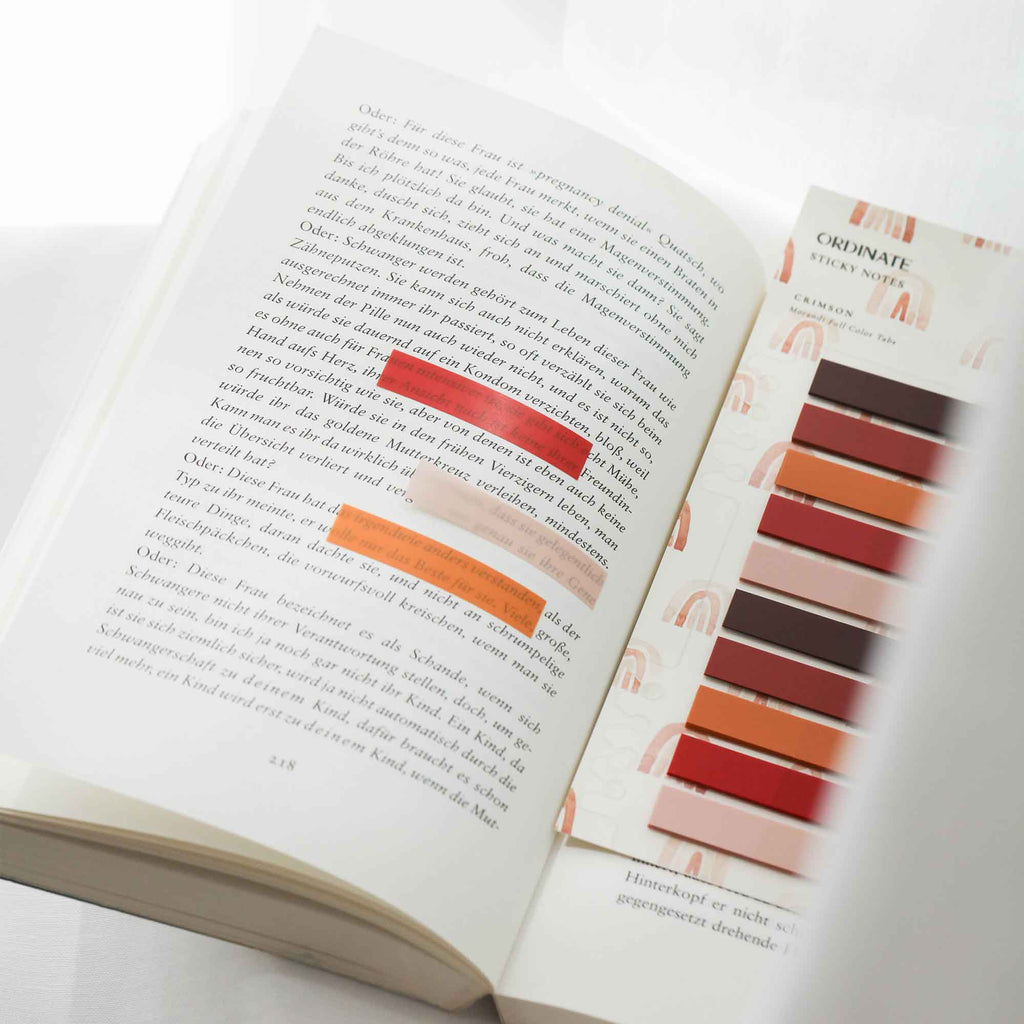 Muistilappusetti / sivumerkit – Crimson