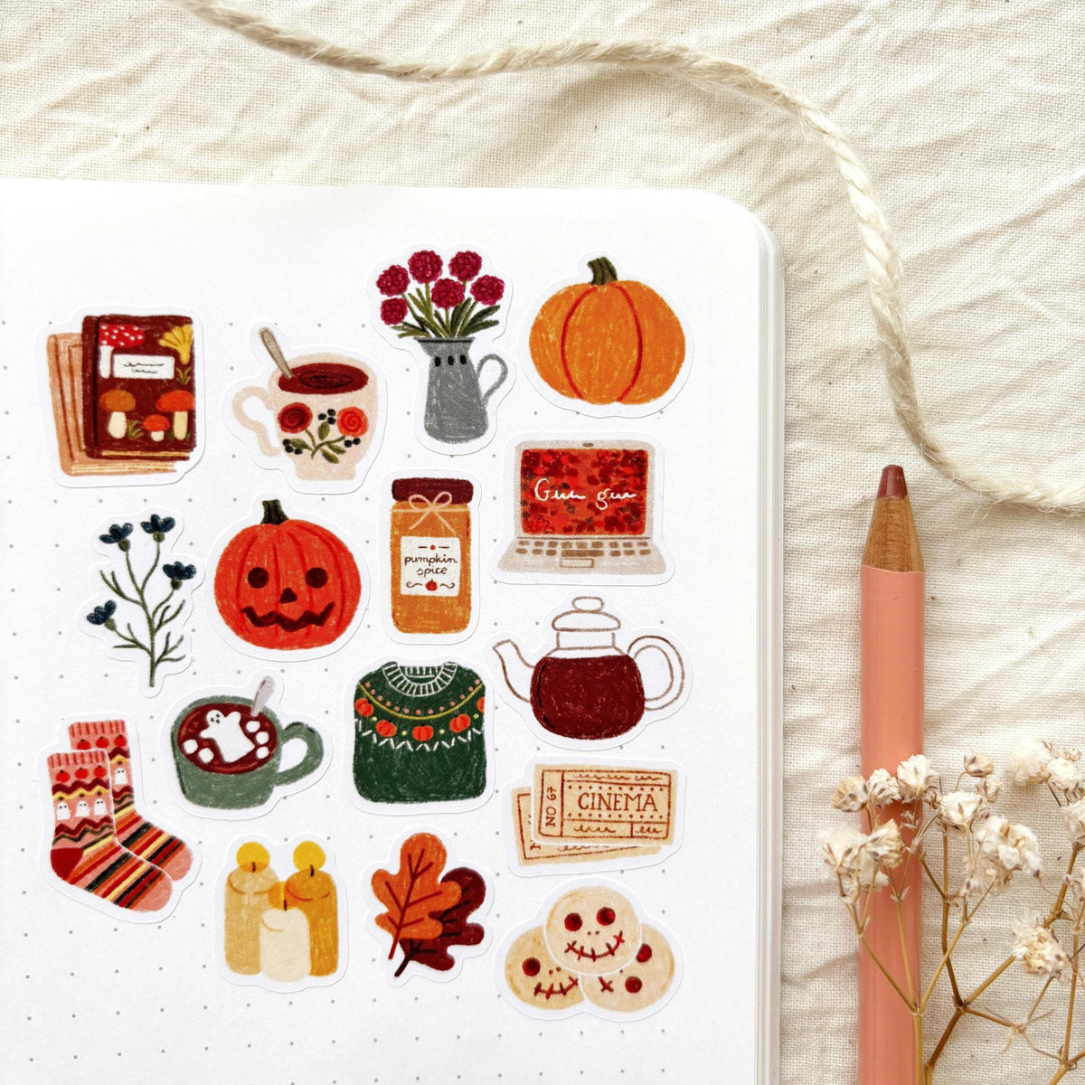 Cozy Halloween -tarra-arkki