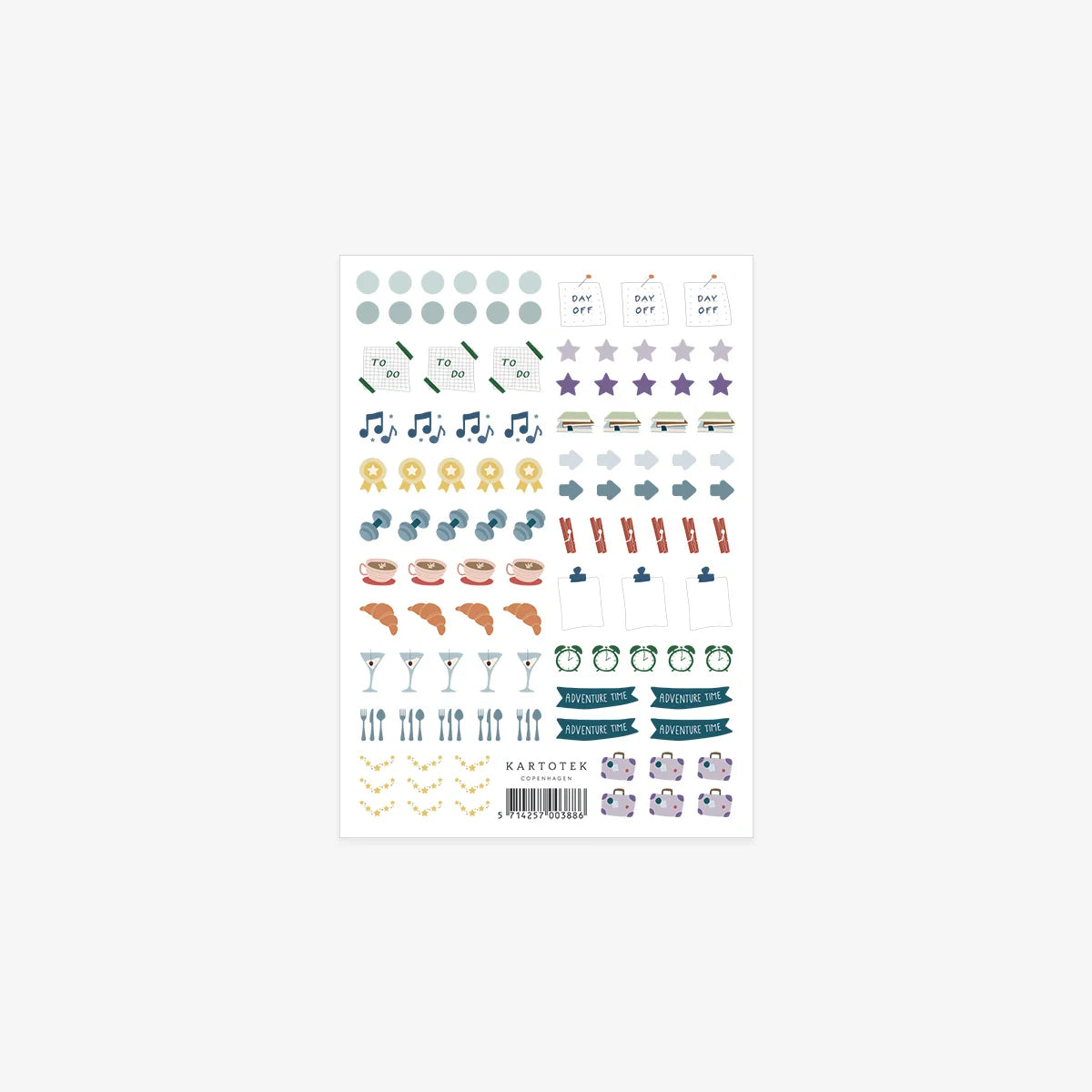 Mini calendar –tarra-arkki