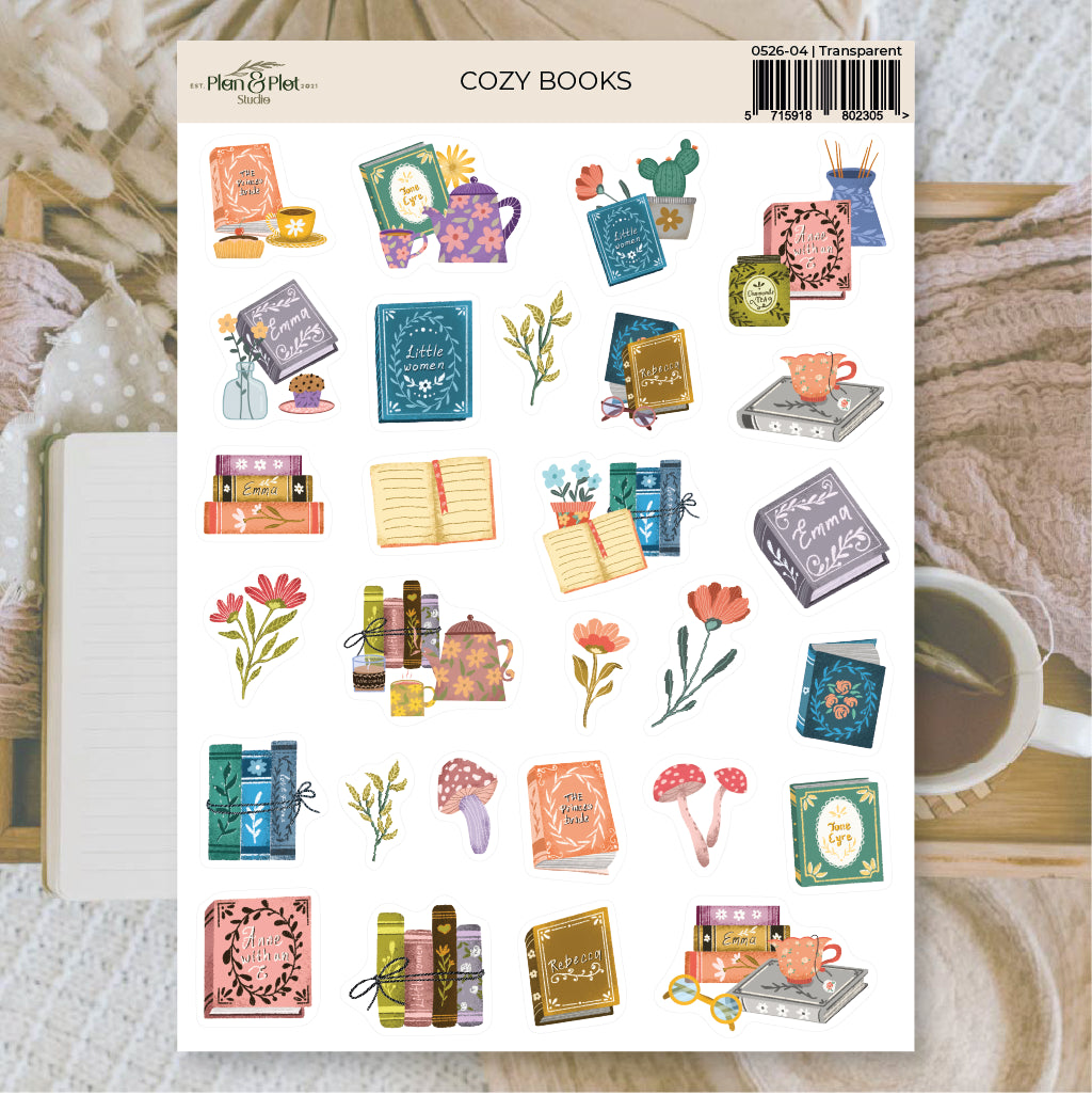 Cozy books -vinyylitarra-arkki