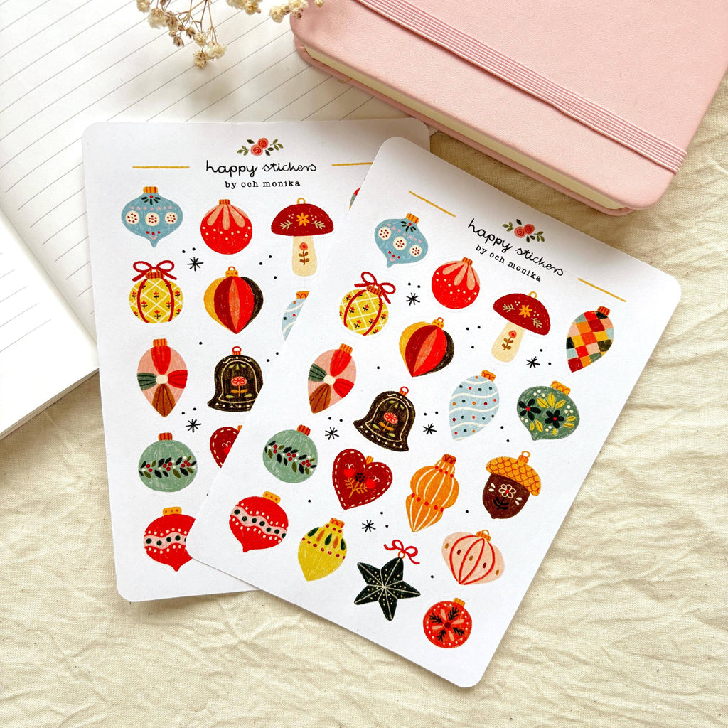 Christmas Baubles -tarra-arkki