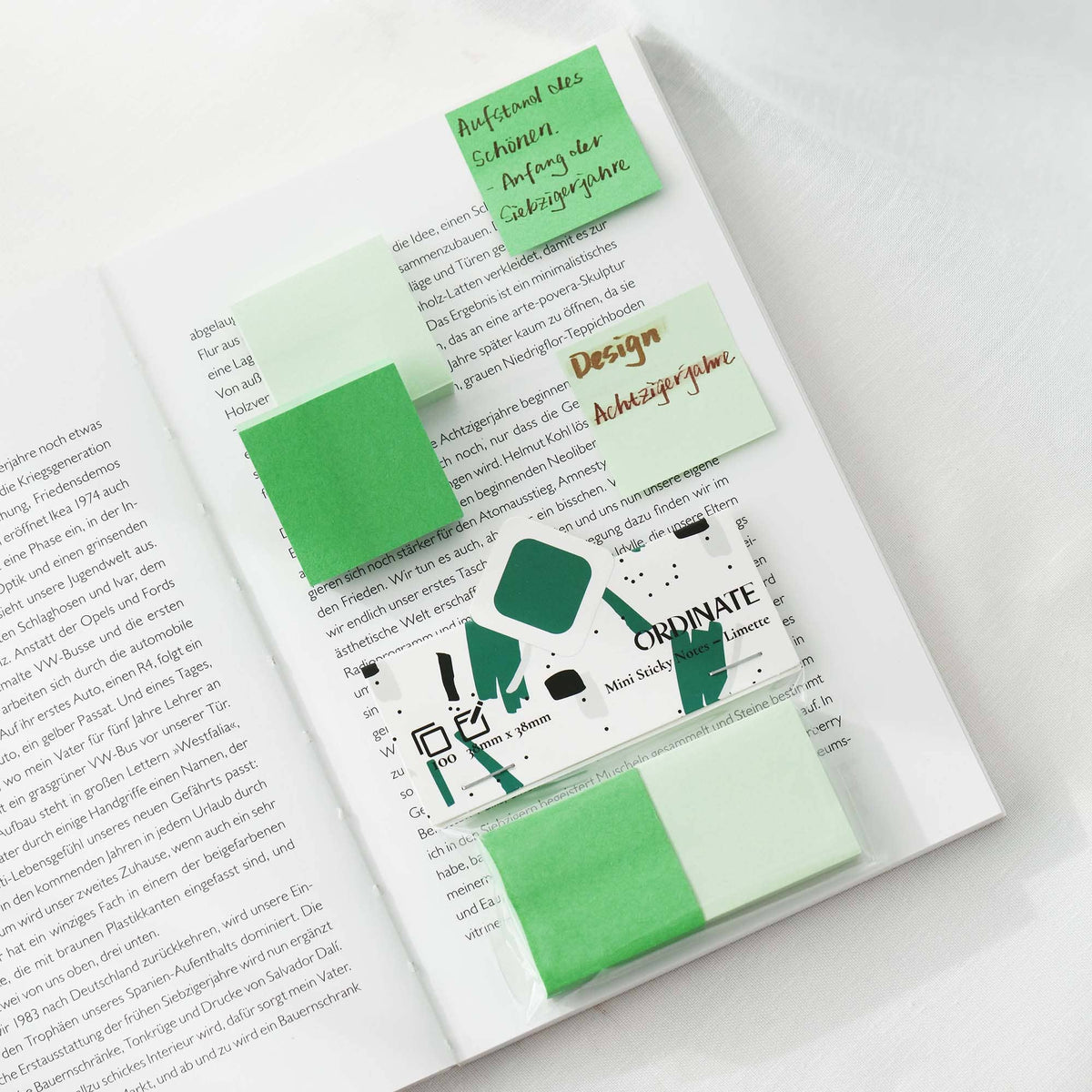 Pienet muistilaput – Lime / vihreä