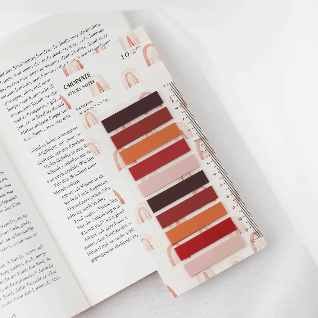 Muistilappusetti / sivumerkit – Crimson